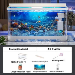 HUICHONG | Small Tabletop Aquarium with Filter Oxygenator 2026 New