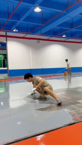 👍1000g With Brush👍3 In 1 Water-Based Epoxy Floor Paint Wear-Resistant Waterproof Factory Building Cement Floor Paint Floor Paint Indoor And Outdoor Home Use