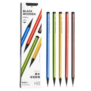M&G | M&G Premium Black Wooden Pencils 2B/HB lead-free triangular barrel 10 pencils per box suitable for students and office use.