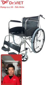 Xe lăn tay thép mạ Chrome GBM061C