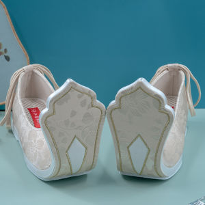 [Chang Qing] Jiangnan Zhu Ji Everted Toe Recovery Model Hidden Heel Shoes for Han Chinese Clothing Ming Tang System Chinese Ancient Style Dengyun Shoes