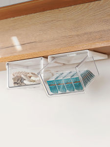 Wall-Mounted No-Drill Top Use Drawer Type Bathroom Mirror Cabinet Storage Box