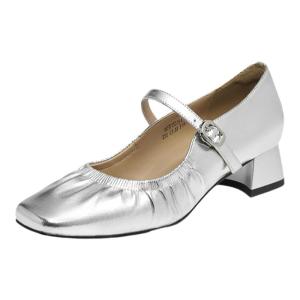 Reddragonfly | Comfortable High Heel Mary Jane Square Toe Chunky Heel Womens Leather Shoes
