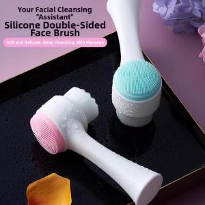 Manual Soft Bristle Double Sided Facial Cleansing Brush
