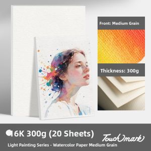 Touch mark | Watercolor Paper for Art Students and Beginners 300g Medium Texture