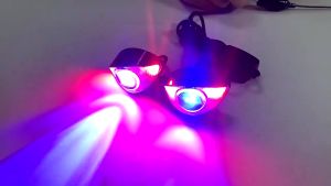 2PCS Mini Driving Light LED Eagle Eye Lights with Controller Daytime Running Light Moto Tail Light Turn Signal Light Blinker Light for Motorcycle 12V Modification Accessories
