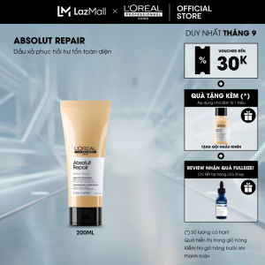 Dầu xả dưỡng tóc mềm mượt & phục hồi hư tổn toàn diện chuyên nghiệp Absolut Repair Gold 200ml - Dành cho tóc khô xơ hư tổn