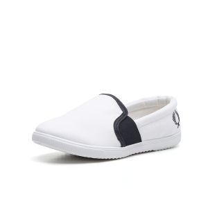 Spring New Style Korean Low Cut Breathable White Canvas Shoes Driving Practice Slip-On Comfortable Lightweight Lazy Womens Shoes
