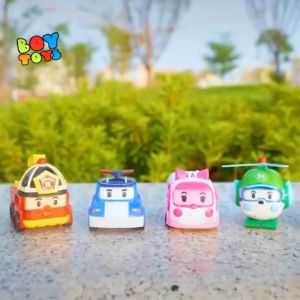 Đồ chơi 6 xe Poli biến hình thông minh nhựa ABS an toàn xe poli biến hình ô tô và robot cho bé