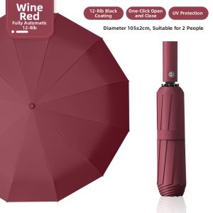 Auto Open Close Reinforced Sun Umbrella 24 Ribs