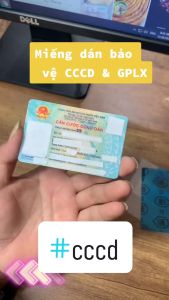 Tấm dán cường lực CCCD/ Bằng lái xe chống trầy xước và thấm nước nano 9H 9H+