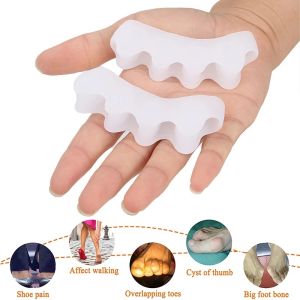 Yuoo 1Pair Silicone Finger Toe Separator Hammer Toe Correction Pad Hallux Valgus Orthopedic Bunion Guard Toe Spacer Foot Care Tool
