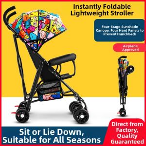 Reclinable Lightweight Foldable Baby Stroller