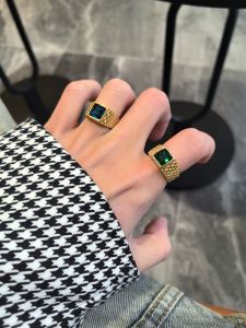 Trendy Golden Titanium Steel Ring: A Unique Men's Fashionable Design