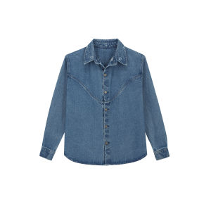 STUDIO UNKNOWN - Louise Jeans Jacket แจ็ตเก็ตยีนส์ดีเทลเลเซอร์ลายโลโก้