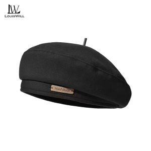 LouisWill Men Women Beret Hat Cotton Knitted Beret Cap All Seasons Beret Outdoor Sunscreen Peaked Cap Fashion Retro British Style Golf Flat Cap Casual Hat Beret for Men