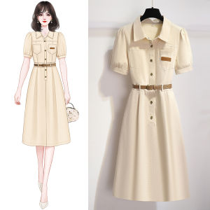 YEZATIIO | Đầm Dáng Dài Mỏng Retro Cho Mùa Hè