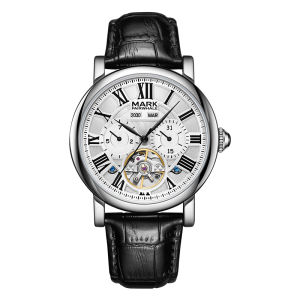 MARK FAIRWHALE 6017 Fashion Automatic Watches Moon Display Year Multi Functional Waterproof Mechanical Watches for Man