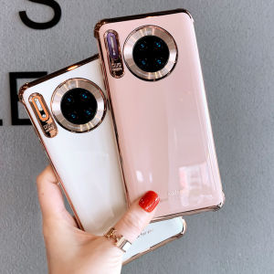 Huawei Mate30 pro Silicone Phone Case New Model Female Mate30 Full Cover Anti-Fall 5G No Border Electroplating M30 Por E Trendy Mte Curved Screen Mt30