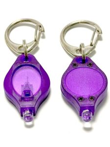 Creative UV Light Fish Shaped Keychain Light Purple Light Mini Keychain Lamp Cultural Creative Plastic Keychain Gift