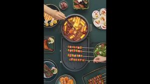 Bếp lẩu nướng đa năng 2 trong 1 cao cấp Aoran GP-004 - Công suất 2000W - HÀNG NHẬP KHẨU BẢO HÀNH 12 THÁNG