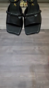 [ẢNH THẬT-FREESHIP] Sandal nữ gót vuông ROSATA RO749 -6p- Đen Kem - BKSTORE - HÀNG VIỆT NAM