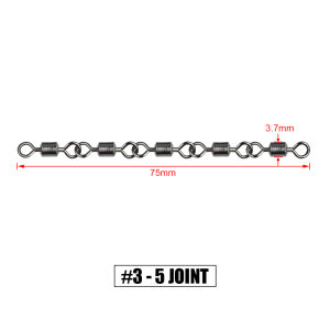 Spinpoler 2 3 4 5 Jointed Rolling Swivel Stainless Steel Combined For Freshwater Saltwater Offshore Fishing Accessories 20pcs