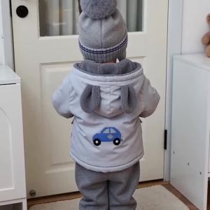 Winter Baby Boy Hat with Earflap Fur Ball Knitted Kids Beanie Caps Toddler Bonnet Hats Infant Accessories Fleece Lining 1-4Y