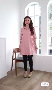 Vioren long Tunik atasan Wanita dewasa premium bahan cotton yokka one size (24)