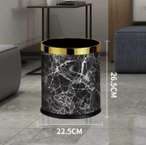 ถังขยะพลาสติกหนาพิเศษ2ชั้นรุ่นกันน้ำกันไฟ#ถังขยะมินิมอล/ถังขยะแต่งบ้าน/ถังขยะลายหินอ่อน