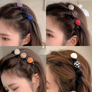 3pcs Hair Clip New Fashion Braided Hairpin Retro Textured Balls Hairpin Bangs Side Braided Clip For Girl Woman Hair Accessories