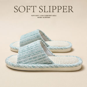 Dép Vải Lanh Thoáng Khí Thấm Hút Mồ Hôi Cho Nữ Mùa Xuân Thu 2025 Mới Trong Nhà Chống Trượt Chống Mùi Cotton Vải Lanh Cho Nam