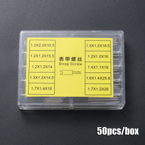 50/100pcs Watch Band Screws Rod for Rolex Stainless Steel Strap Link Screw Pins Watch Repair Tools with Box Parts Accessories