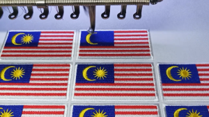 (5cm x 2.5cm) Lencana Jalur Gemilang KPM / Malaysia Flag Badge / Pin Epoxy Embroidery PTF School Sekolah Bendera
