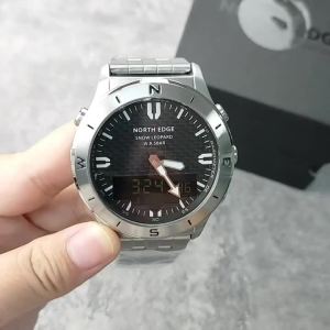 Đồng Hồ Thể Thao Kỹ Thuật Số NORTH EDGE Dành Cho Nam Đồng Hồ Đeo Tay Doanh Nhân Sang Trọng Chống Nước 50M Với Máy Đo Độ Cao Phong Vũ Biểu La Bàn Dây Đeo Bằng Thép Không Gỉ Phát Sáng