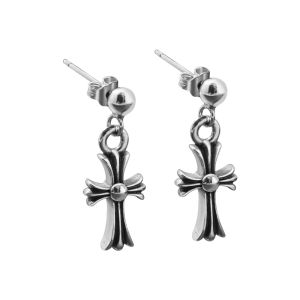 SHISHANGMEIDI | Vintage Gothic 925 Silver Cross Earrings