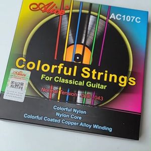 Alice A407C Colorful Acoustic Guitar Strings 6 Strings Color Coated Copper Alloy Guitar Accessories
