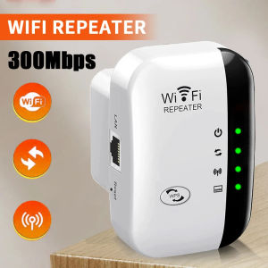 2.4G Wireless WiFi Booster 300M Range Extender High Speed Signal Repeater Amplifier Compact Device For Household Daily Use