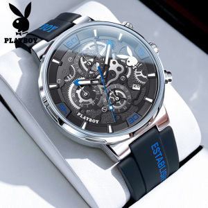 [ 100% ของแท้ ] PLAYBOY นาฬิกา ผู้ชาย ใหม่2024 กันน้ำ ของแท้ สายซิลิโคน แฟชั่น กีฬาส่องสว่าง โครโนกราฟมัลติฟังก์ชั่น นาฬิกาPlayboy นาฬิกาเพลย์บอยแท้ Playboy Purse Playboy Lingerie - Lazada