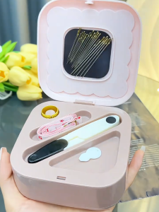 Bộ Hộp Kim Mũi Kim Chất Lượng Cao Thiết Kế Dễ Thương Tiện Dụng Dễ Mang Theo Dụng Cụ Thêu Thủ Công Dụng Cụ Khâu Vá Dụng Cụ Thêu