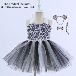 Girls Pastel Ariel Mermaid Tutu Dress The Sea Theme Party Costume with Flower Headband Ocean Flower Purple Birthday Dress