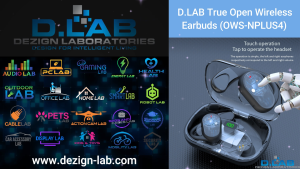 D.LAB True Open Wireless Earbuds (OWS-NPLUS4) Black color - Support a Homegrown Singapore Brand D.LAB Dezign Laboratories