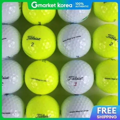 Titleist | Bóng golf đã qua sử dụng PRO V1 / V1X màu trắng/vàng 10 quả P