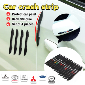 4pcs Car Door Anti-Collision Strip Car Door Edge Guard Trim Car Side Door Protector Rearview Mirror Sticker For Mazda Toyota Honda Mitsubishi