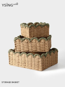 YSINGHOME | Handcrafted Rectangular Vintage Storage Basket