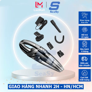 [FREESHIP + QUÀ TẶNG] Máy hút bụi cầm tay không dây công suất lớn SeaSy SS59 - Máy hút bụi gia đình loại sạc pin cao cấp giúp lực hút cực mạnh TẶNG KÈM PHỤ KIỆN giúp làm sạch giường nệm ghế sofa và ô tô dễ dàng