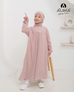 Zarra Kids Plus Hijab Gamis Muslimah Anak Perempuan Bahan Ceruty Bebydoll Variasi Swarozky Usia 3-12 Tahun Ukuran MLXL
