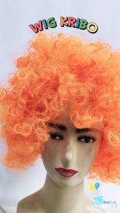 Wig orange / Rambut Palsu Kribo Allsize / Wig Badut / wig costplay