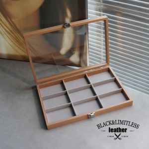 Retro Style Wooden Chest of Drawers for Jewelry Storage Hand Bracelet Walnut Bracelet Watch Display Plate Dustproof Box