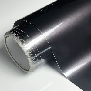 Ultra Glossy Amber Gray Glitter Metallic Vinyl Wrap Film Roll With Air Release Self Adhesive Car Motorcycle DIY Decal Sticke